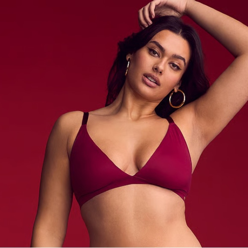 NEW Victoria's Secret DREAM ANGELS Smooth Triangle Bralette Campari Red Large